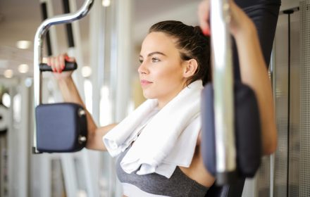 pexels photo 3756690 3756690 Focused woman exercising at gym, showcasing strength and fitness commitment.